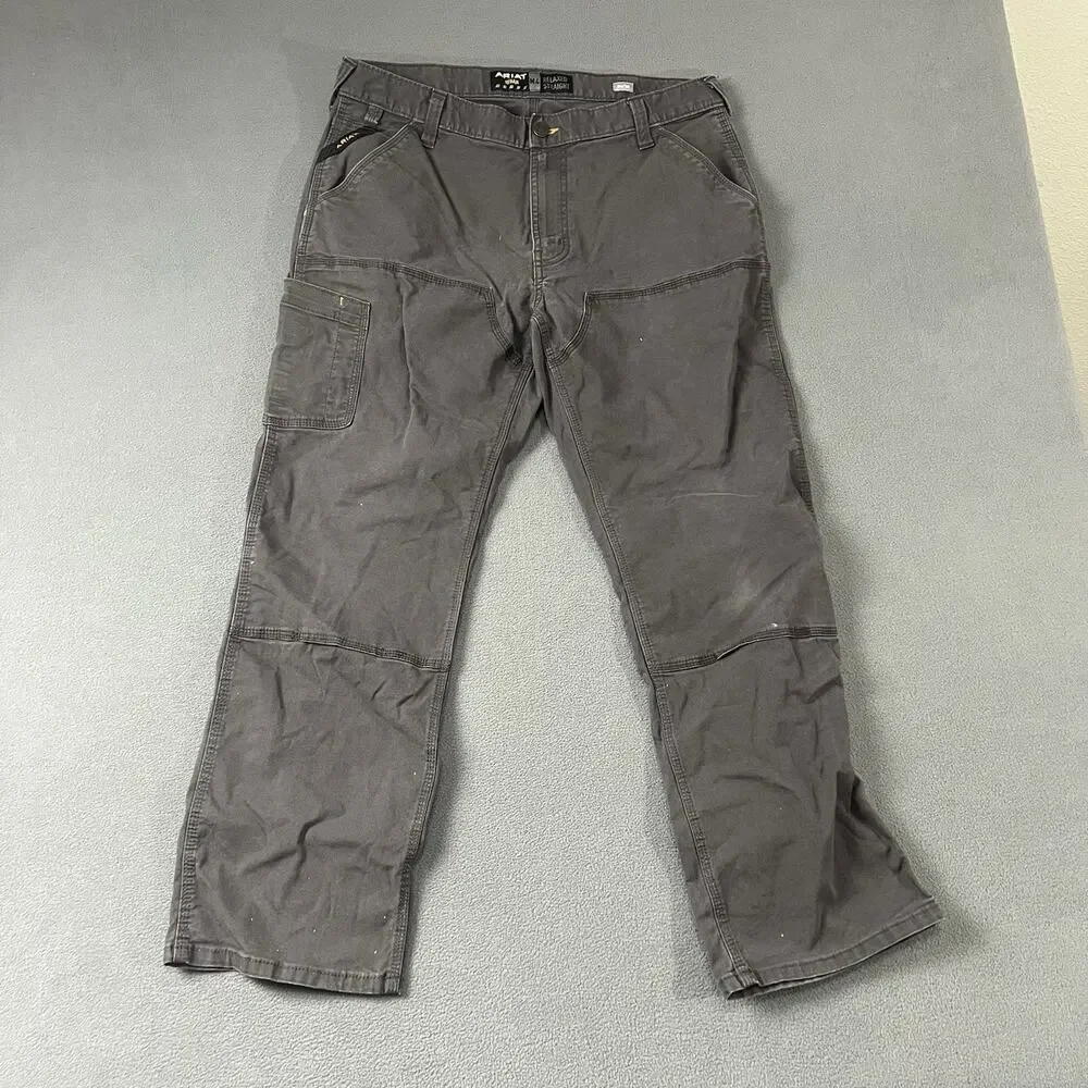 Ariat Rebar M4 Jeans Mens 34X30 Relaxed Straight Double Knee Workwear